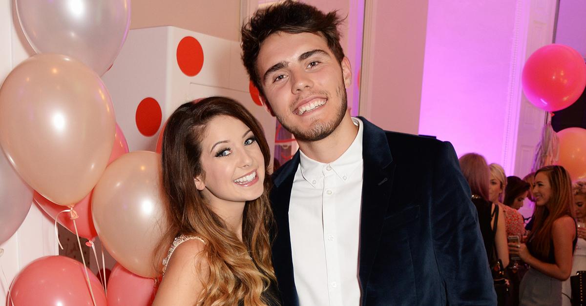 (l-r) Zoë Sugg and Alfie Deyes in 2014