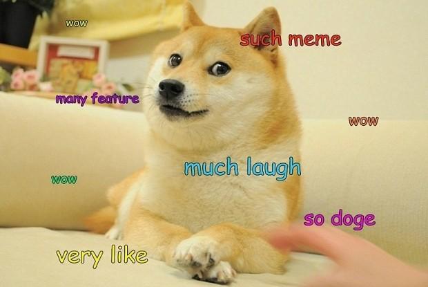 dog: Doge Meme Original Much Wow