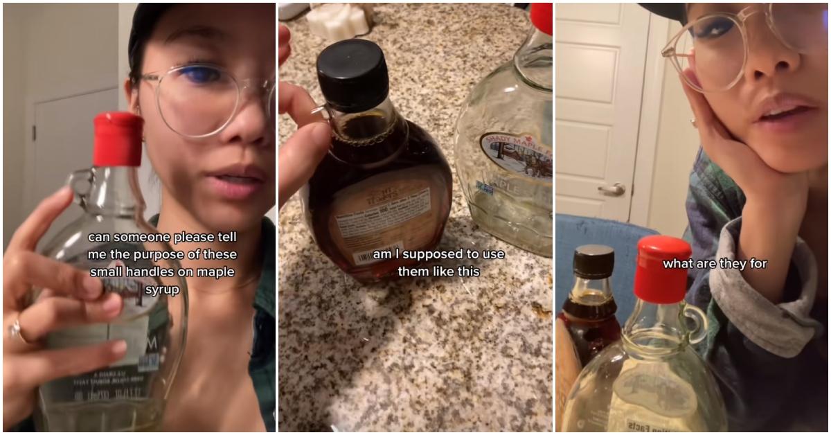 A TikTok about maple syrup bottle handles