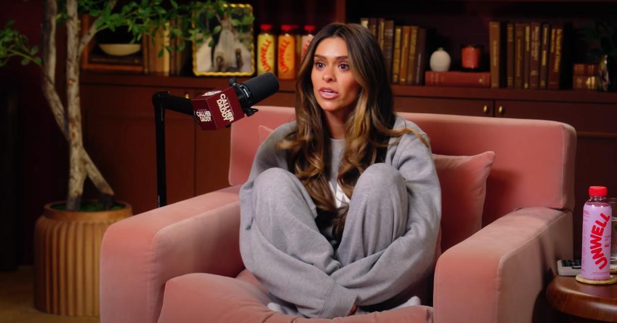'Bachelorette' Taylor Frankie Paul sitting on chair talking during podcast