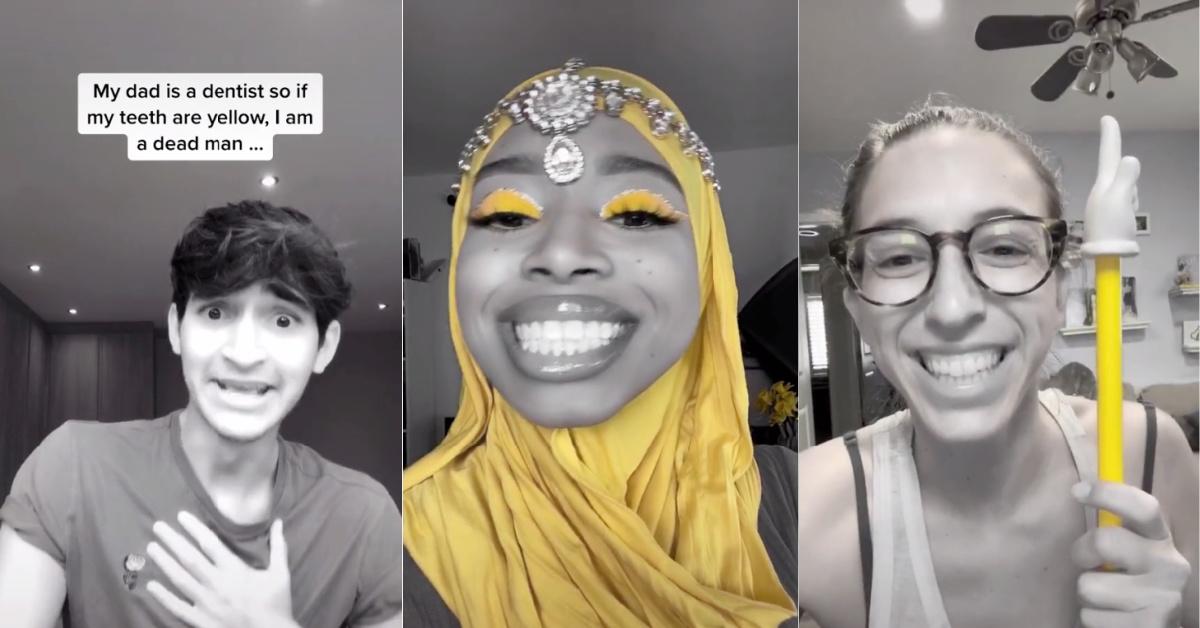 how to see if your teeth are yellow on tiktok