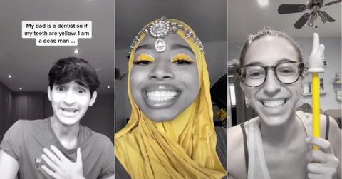 how to see if your teeth are yellow on tiktok
