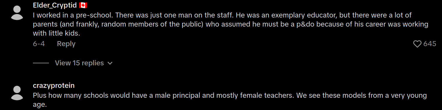 why no more male teachers