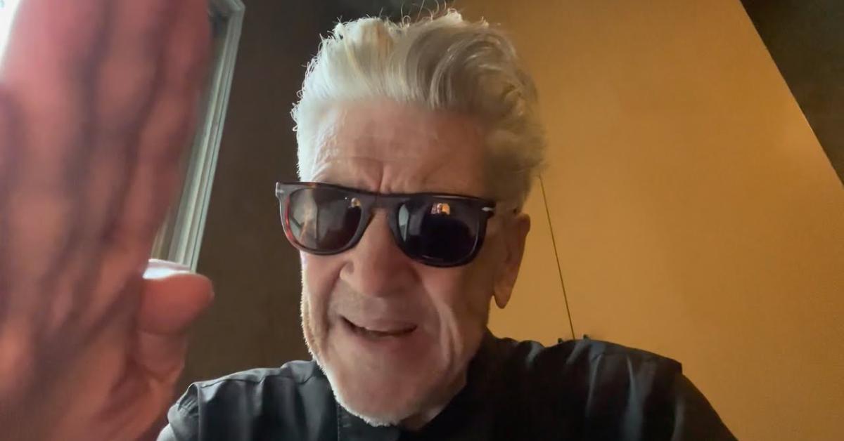 David Lynch gives a weather report in August 2021.