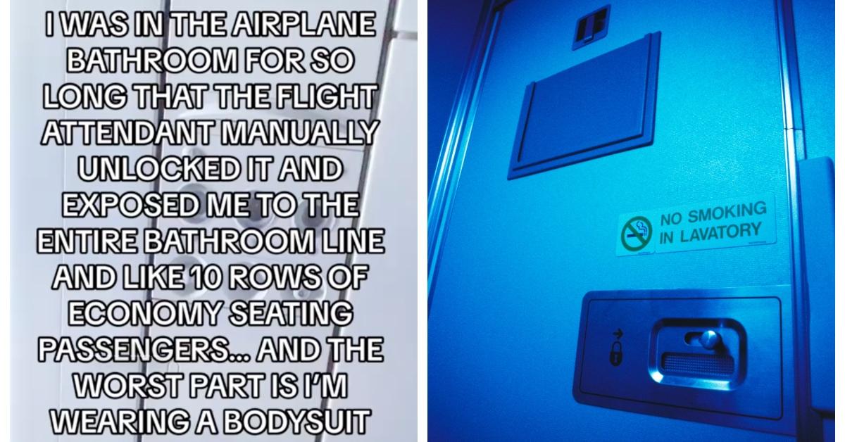 Woman Claims Flight Attendant Walked in on Her in Bathroom