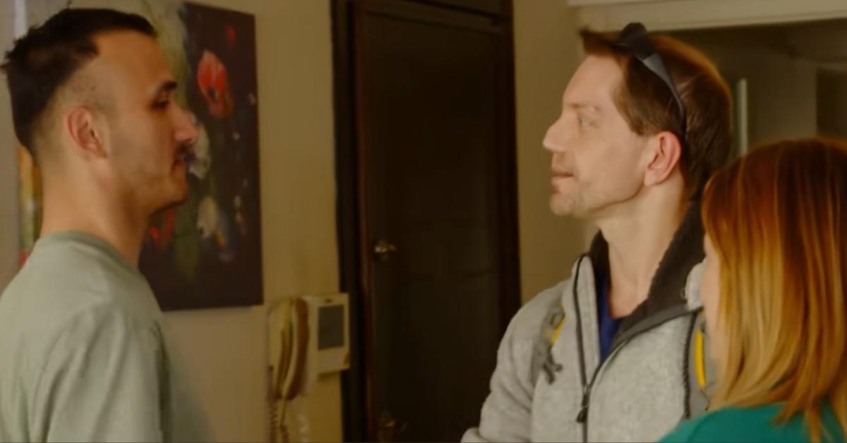 Birkan meets Michal as Laura looks on on "90 Day Fiancé: Before the 90 Days."