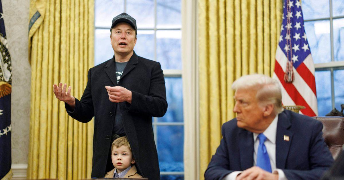 Elon Musk and Donald Trump in the Oval Office. 