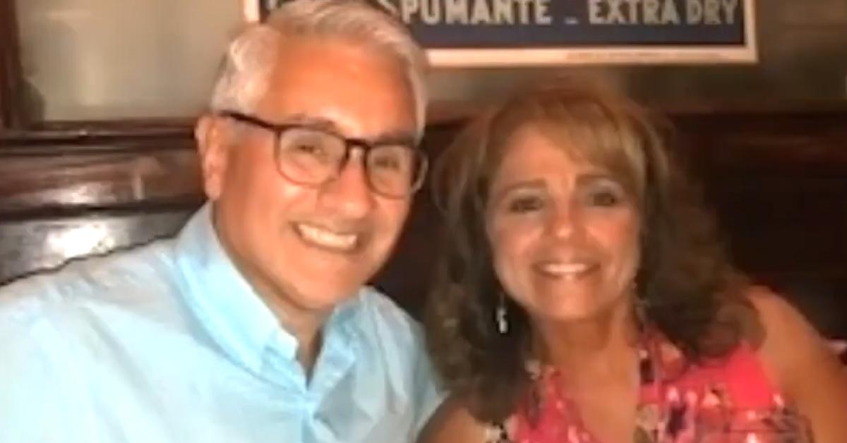 Nick Fuentes's parents at a restaurant together.