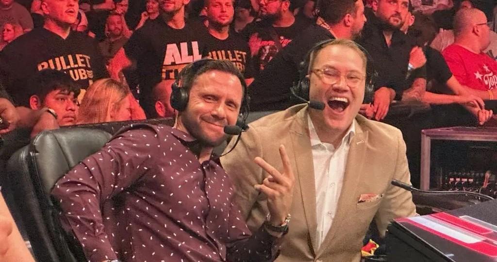 Nigel McGuinness and Ian Riccaboni commentating