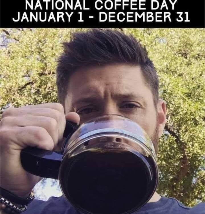 A man drinking from a coffee pot.