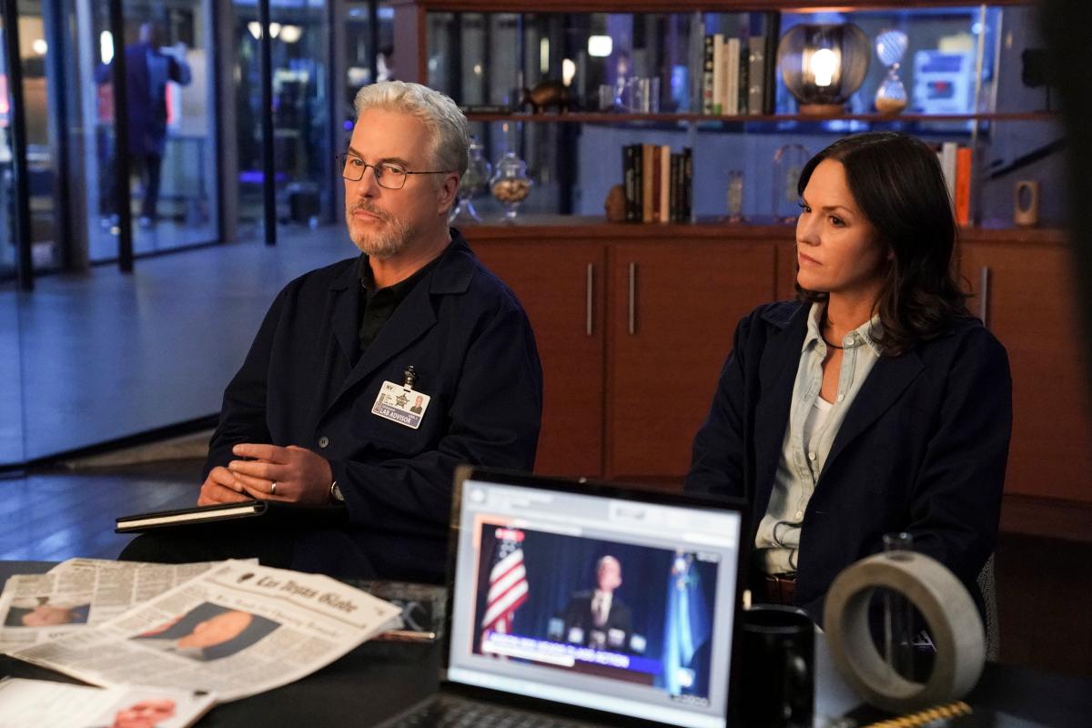 William Petersen and Jorja Fox in 'CSI: Vegas'