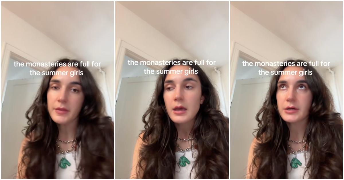 Viral post about women spending their summer at monasteries for vow of silence. 