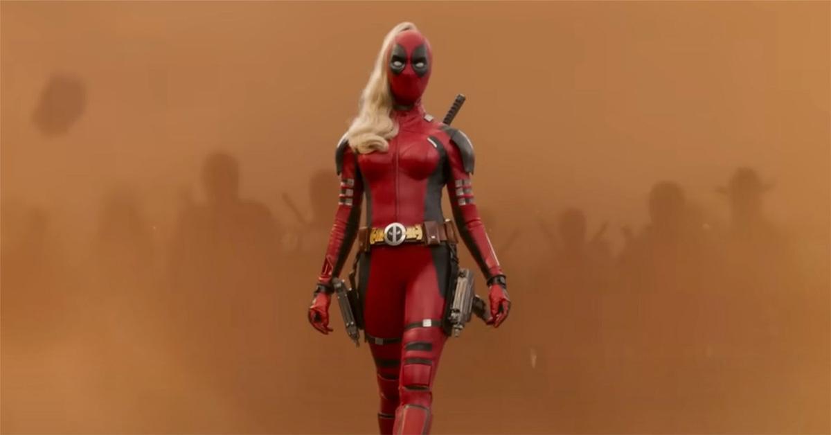 Lady Deadpool leading an army of Deadpool variants. 