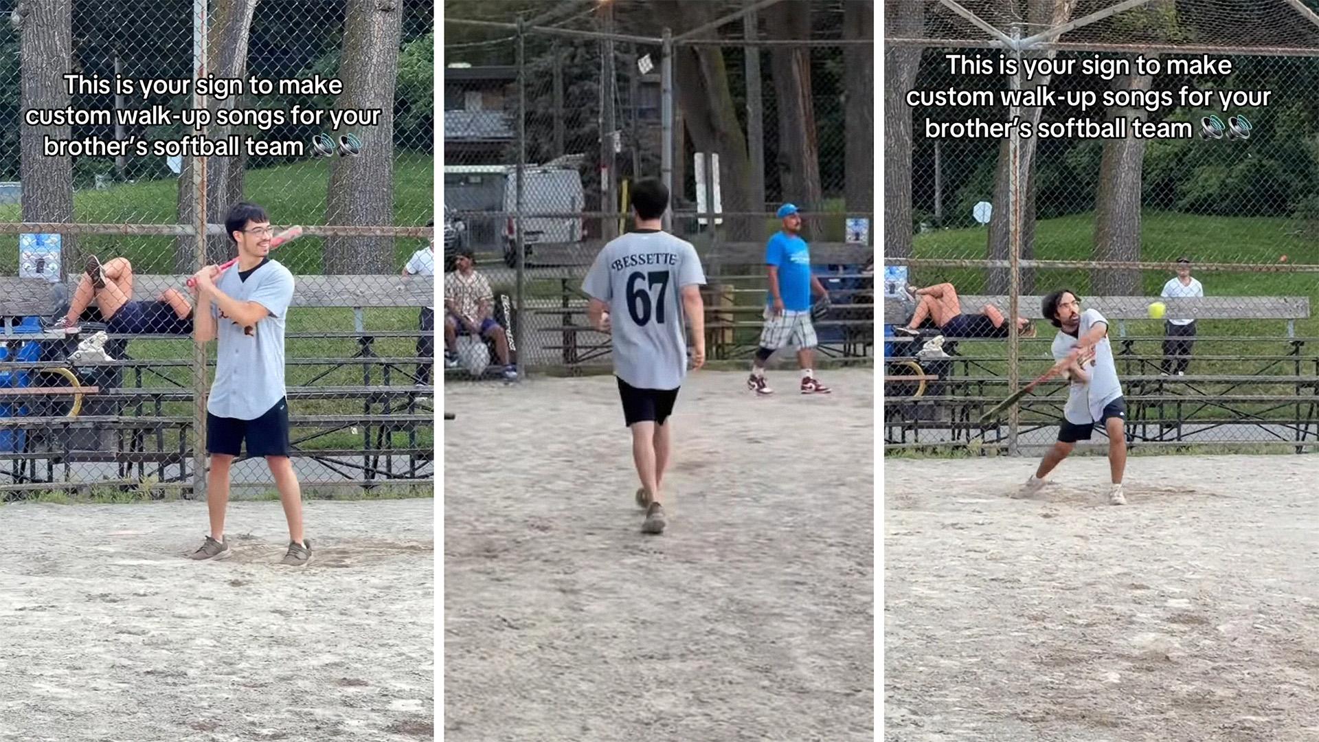 Arizona man decides to make walk-up music for his softball teammates