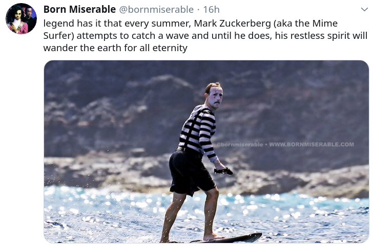 mark zuckerberg hawaii sunscreen meme