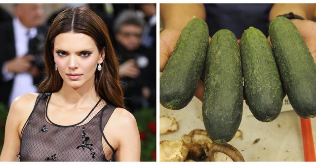 Kendall Jenner and cucumbers