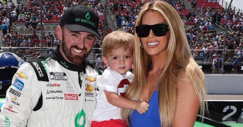 Austin Dillon and his kid with wife Whitney