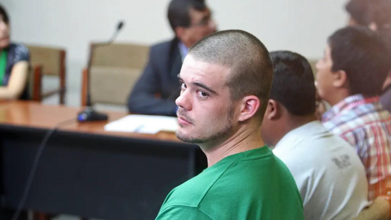 Joran van der Sloot during a hearing at the Lurigancho prison in Lima on January 13, 2012