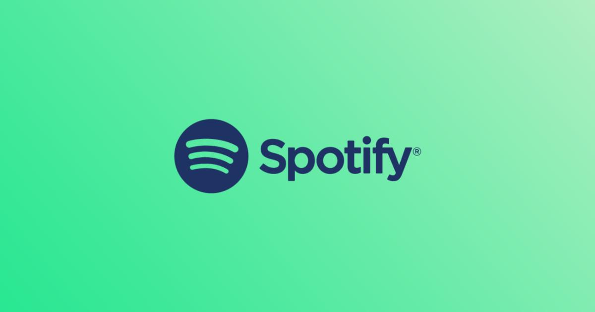 Spotify logo on a green background.