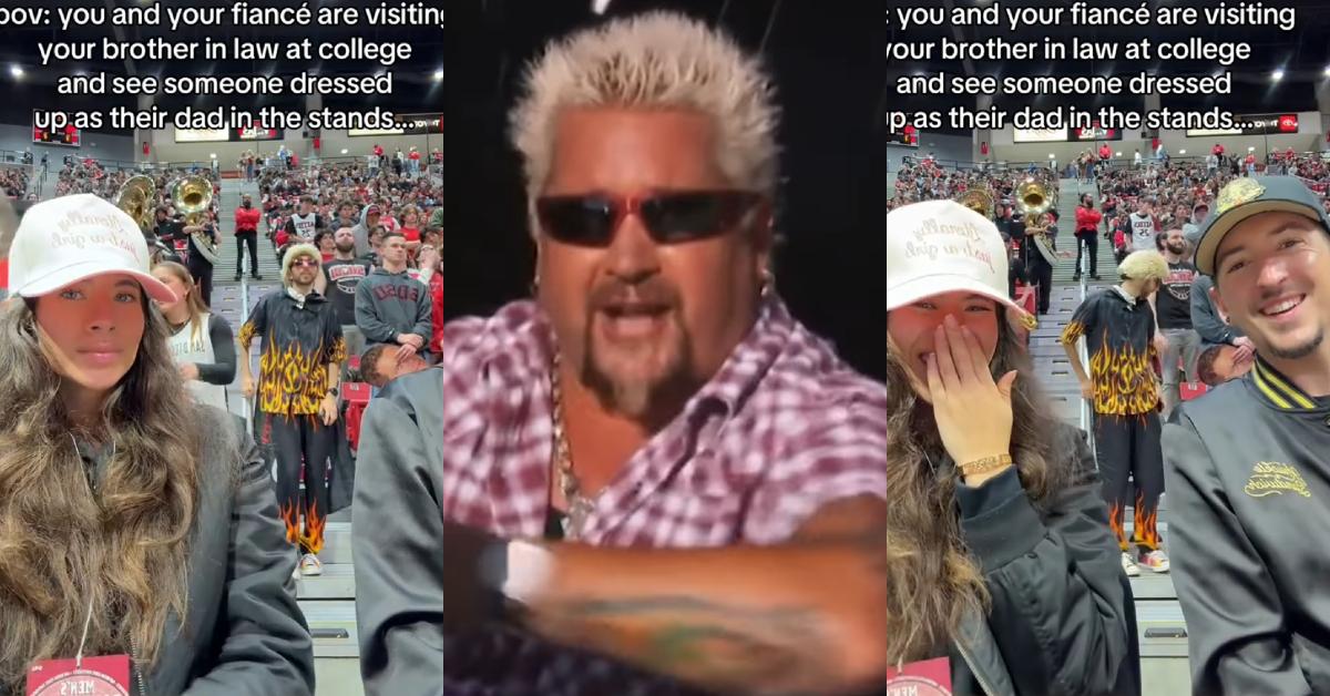 Guy Fieri’s Son Reacts to Basketball Fan Dressed Like His Dad