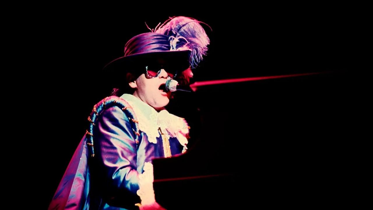 Sir Elton John performing at the Poplar Creek Music Theater in Hoffman Estates, Ill., July 10, 1982. 