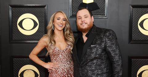 Luke Combs and Nicole Hocking at the 65th GRAMMY Awards on Feb. 5, 2023