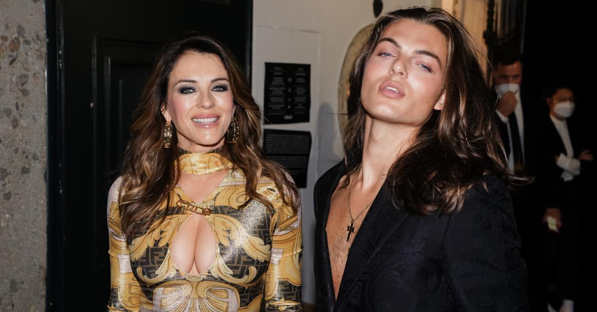 Elizabeth Hurley and Damian Hurley in 2021