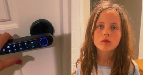 Mom installs electronic lock on her bedroom door