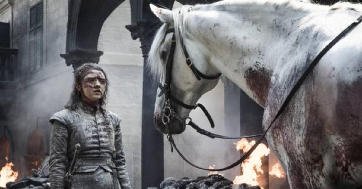 arya stark white horse