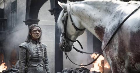 arya stark white horse