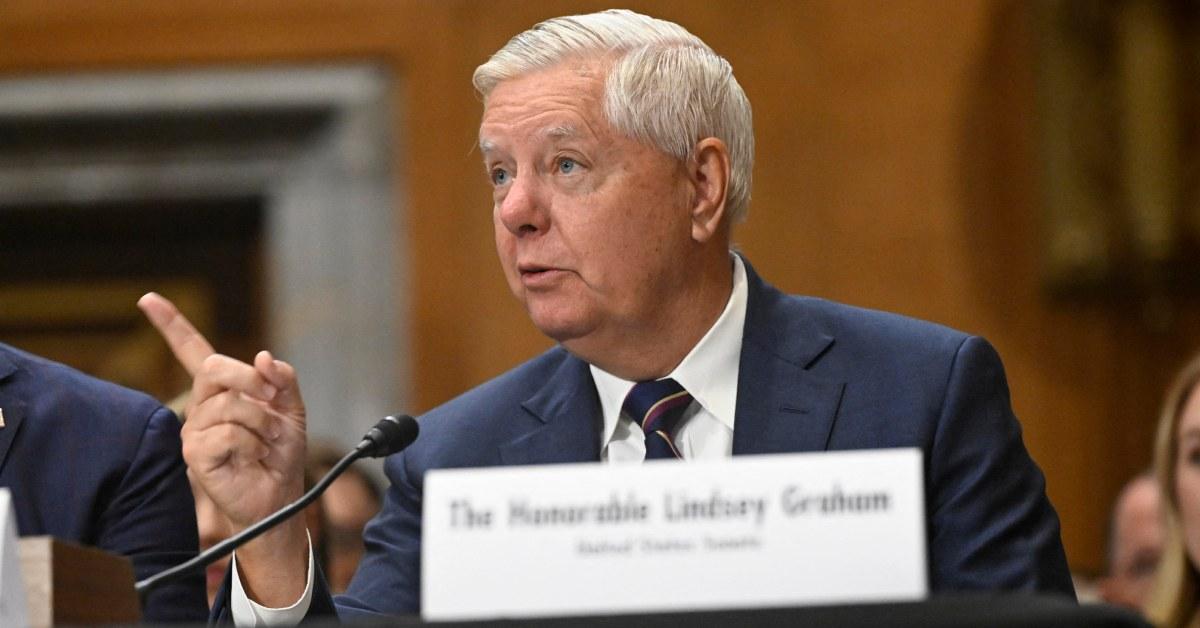 Lindsey Graham at a political event.