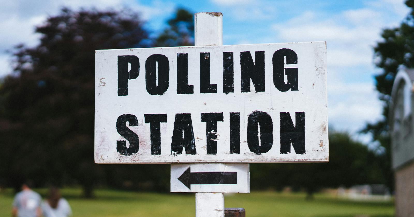 polling station sign