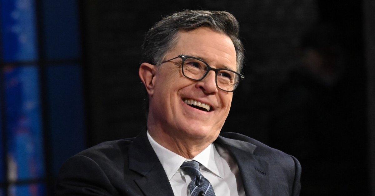 Stephen Colbert hosting 'The Late Show with Stephen Colbert'.