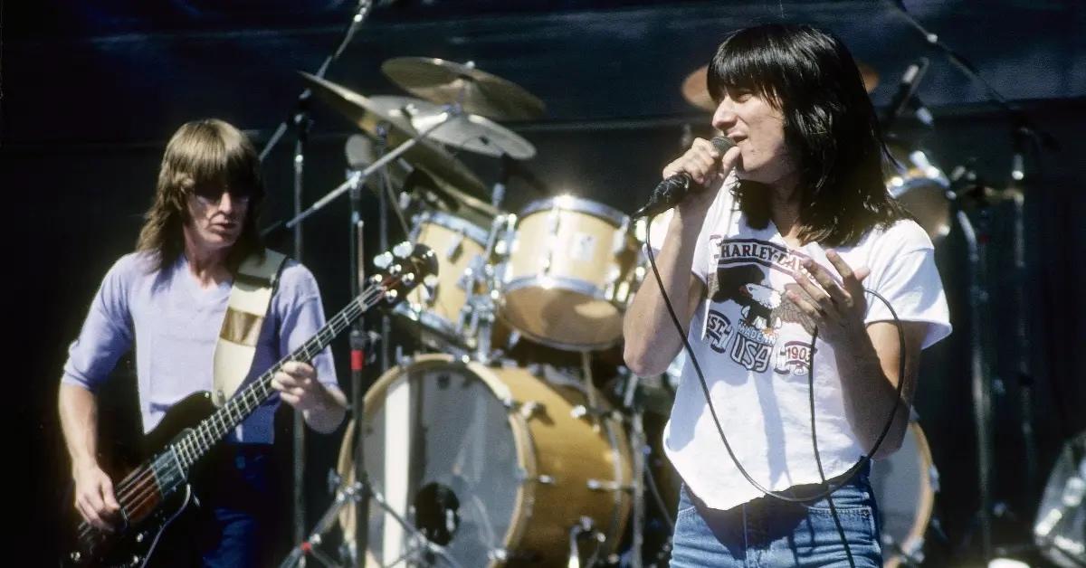 Steve Perry performing with Journey.