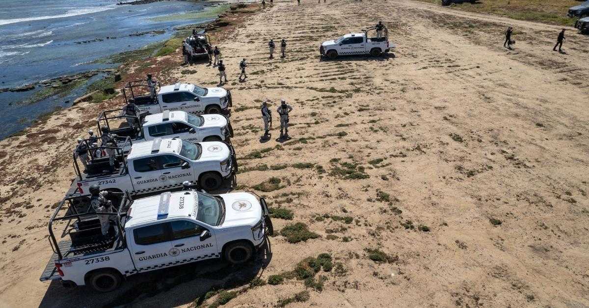 National Guard vehicles in Ensenada, Baja California state, Mexico