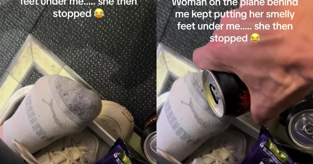 Woman With “Smelly” Feet Intrudes on Passenger’s Space