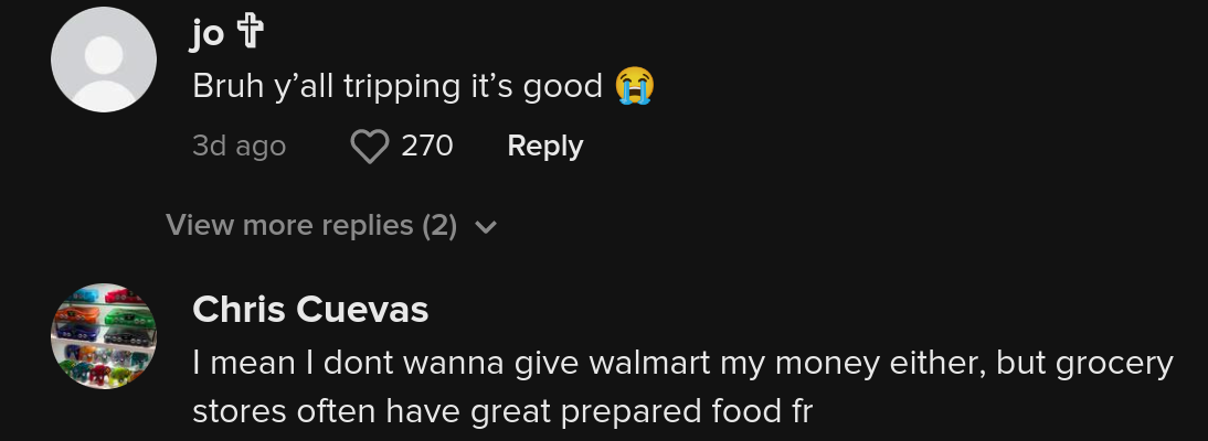 walmart prepared food better than fast food