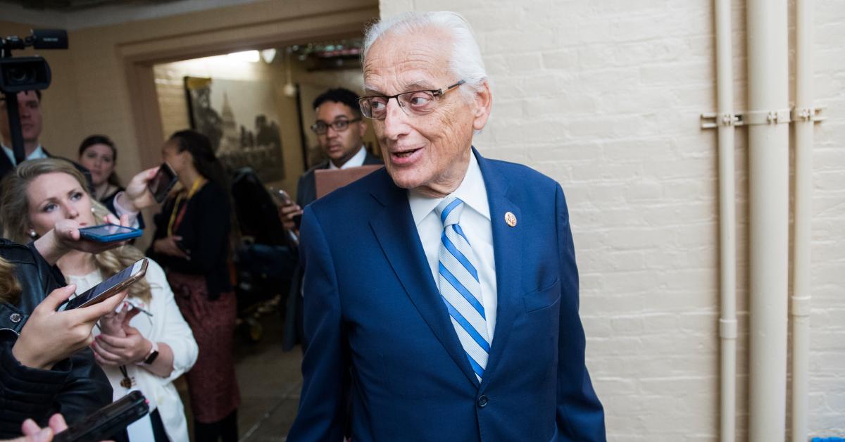 Bill Pascrell Jr. talks with reporters during a meeting of the House Democratic Caucus in the Capitol on Tuesday, April 30, 2019.