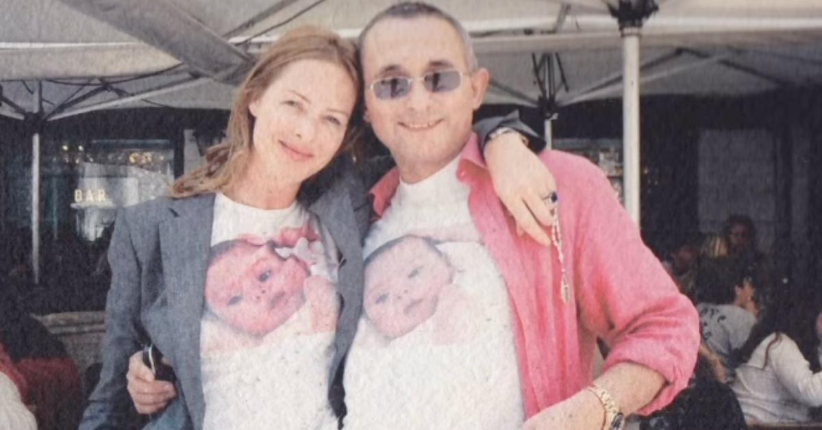 (L-R): Trinny Woodall with her late husband Johnny Elichaoff