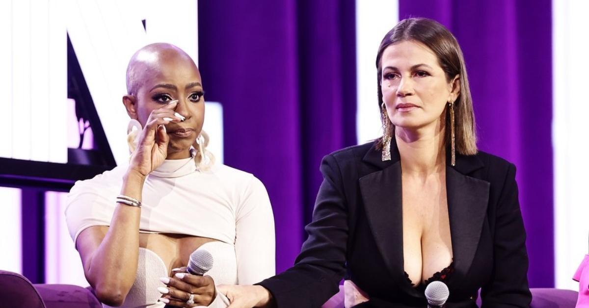 (l-r): Guerdy Abraira and Julia Lemigova at BravoCon
