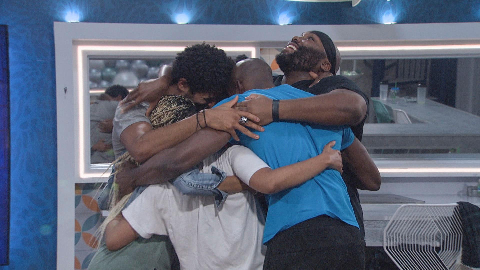 The Cookout hugs on 'Big Brother 23.'