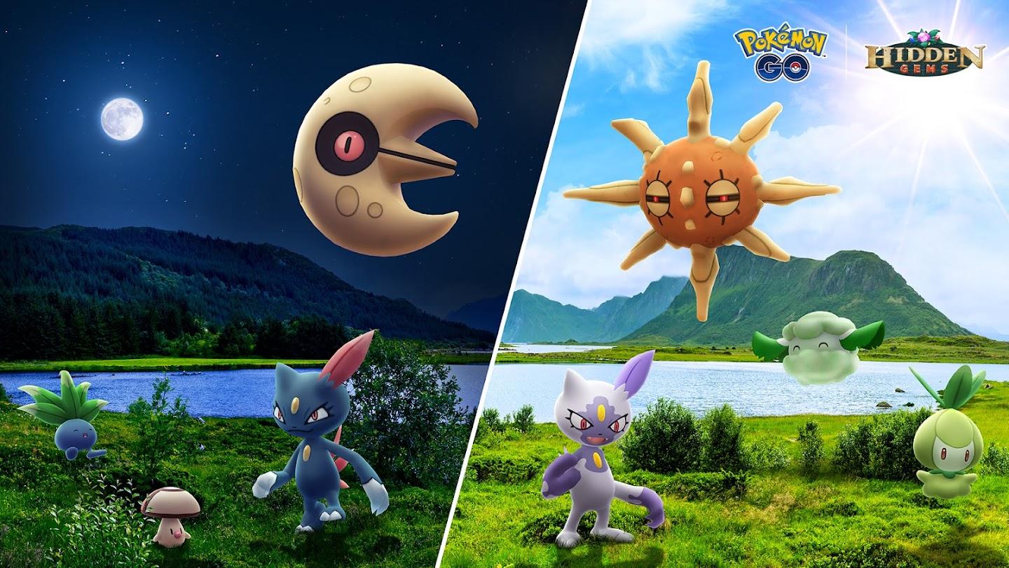 'Pokémon GO' day and night art for Solstice Horizons event.