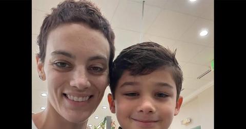 Cat Janice with her son Loren in the hospital