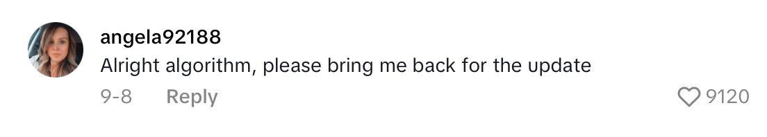 Comment on TikTok about wife who got a job at a hotel her husband was cheating on her at.