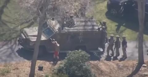 FBI agents arresting Jack Teixeira at his home in Dighton, Mass.