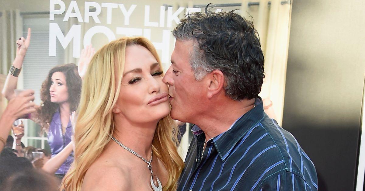 (l-r): Taylor Armstrong and her second husband, John Bluher, at the 'Bad Moms' premiere