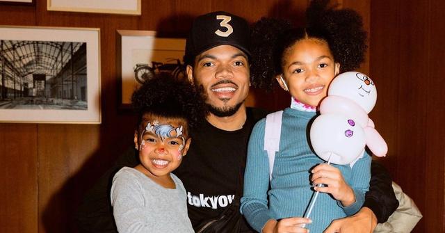 Chance the Rapper with daughters Marli and Kensli