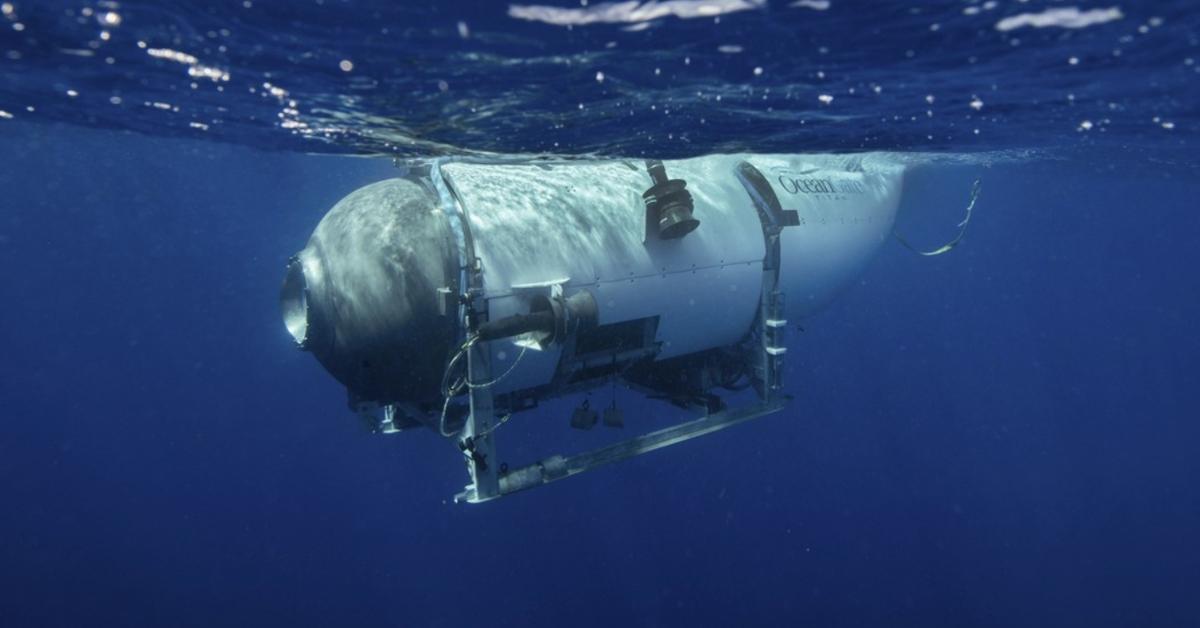 OceanGate's Titan submersible descending into the ocean