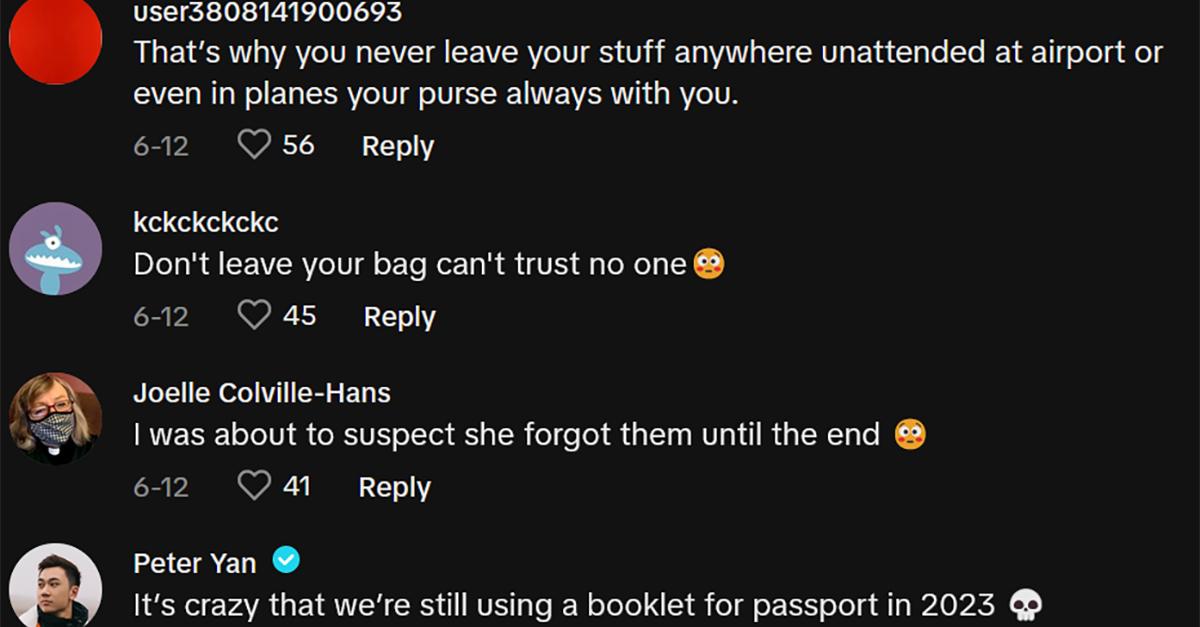 Commenters are shocked that a passport theft occurs in 2023.