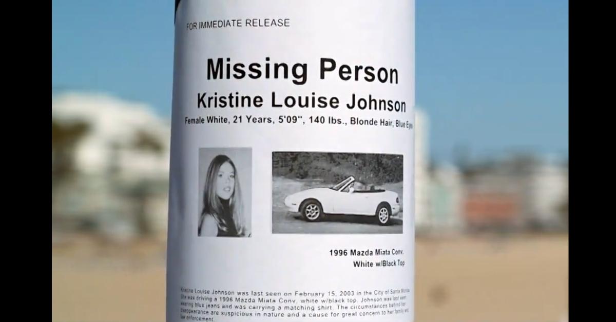 Missing person's flyer for Kristi Johnson